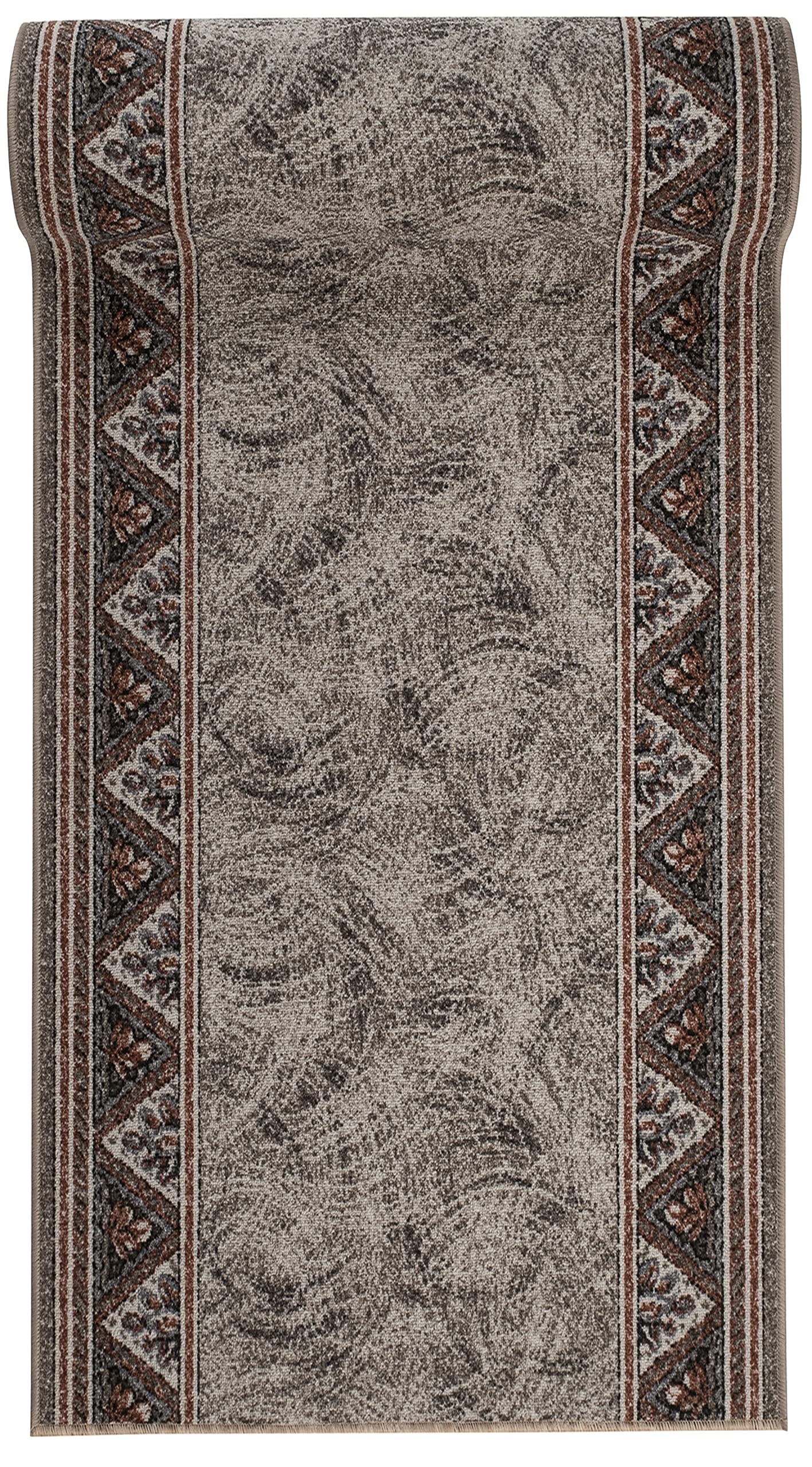 Mazovia Alfombra de Pasillo Larga - Alfombra Antideslizante Clásico - Pelo Corto - Alfombras de Pasillo por Metros - Alfombras para Pasillos Largos - Beige - 67 x 300 cm