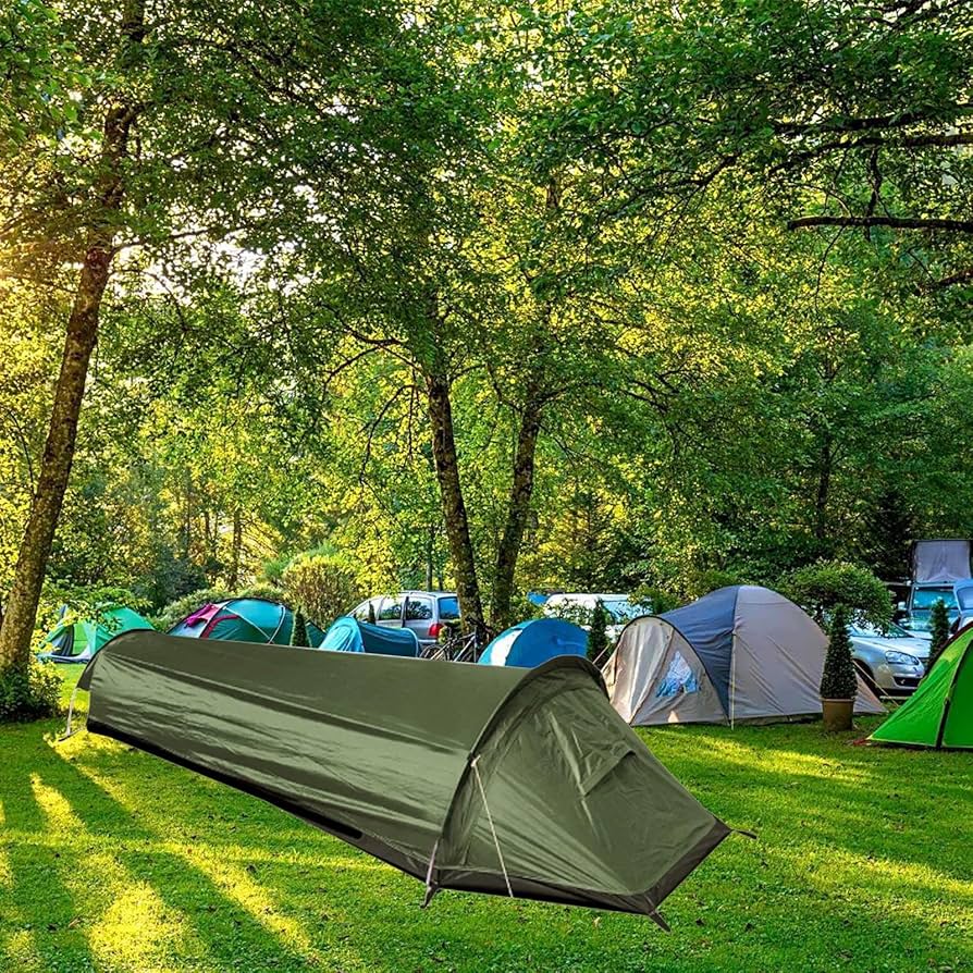 Amazon.co.jp: テント 寝袋テント 睡眠用ビビーサック 1人用 バック