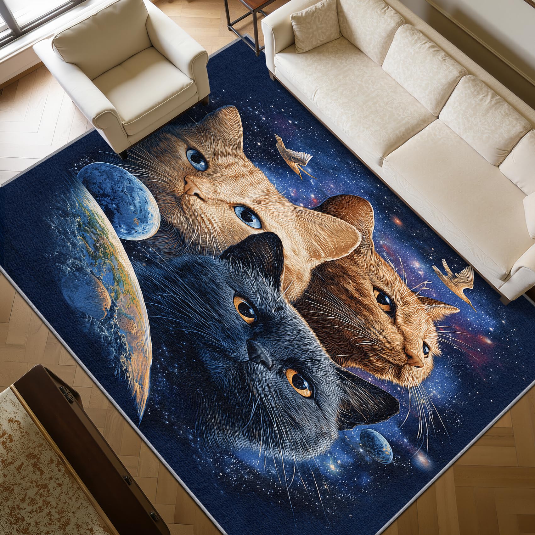 Mistela Katze Teppich 140x200 cm Tiermotiv