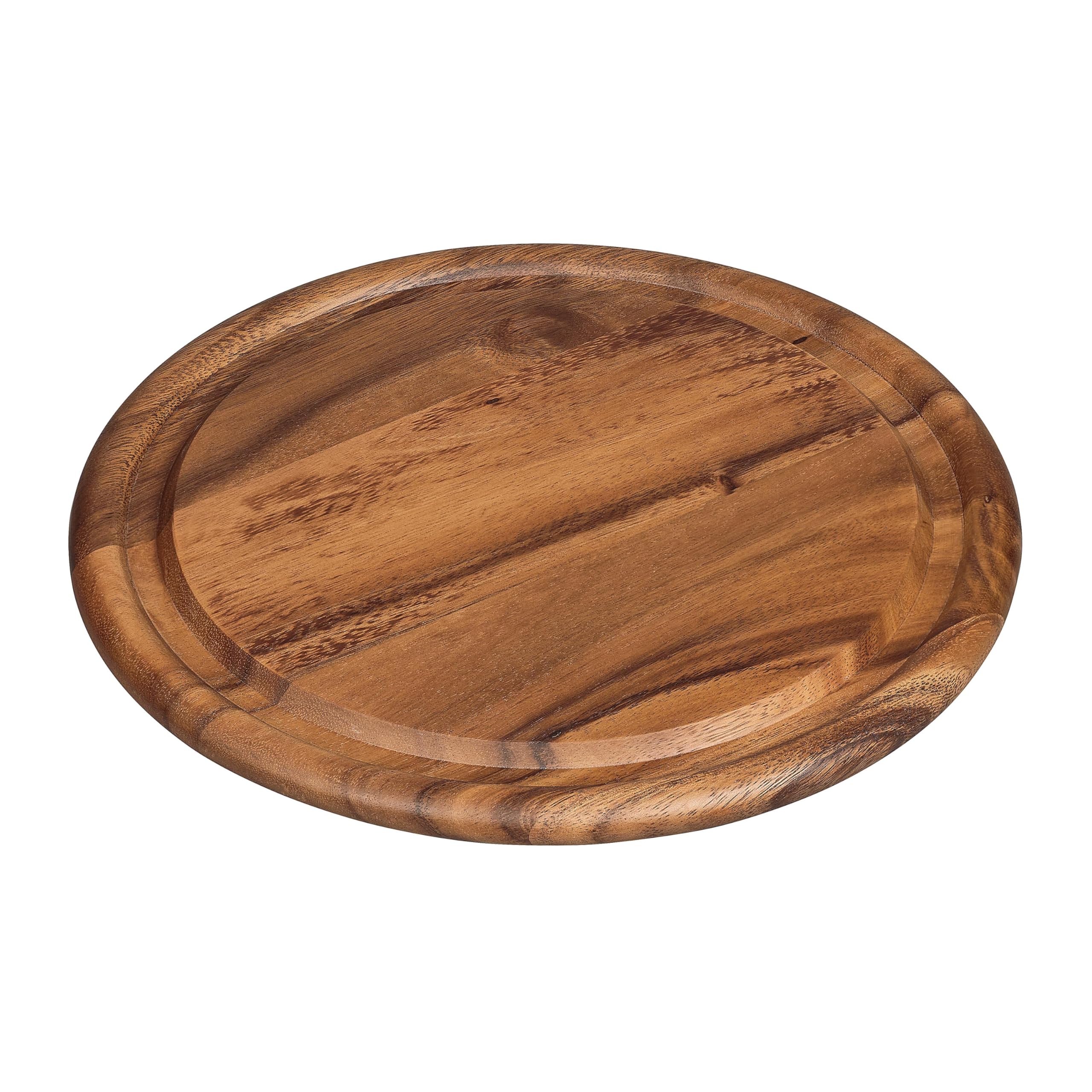 Tala Round Lacquered Acacia Board With Groove from B&Q