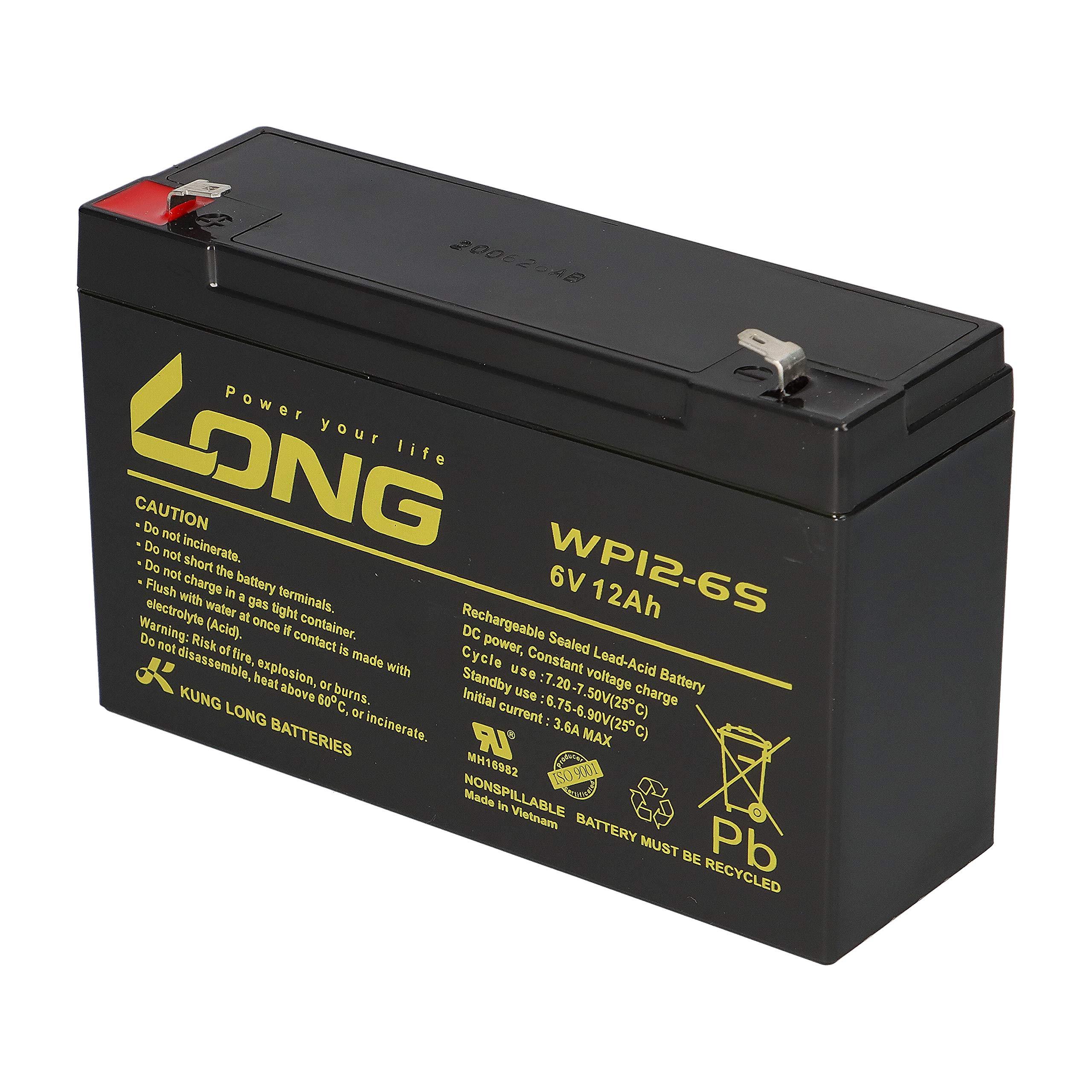 6V 12Ah Gel Batterie Kinderauto Auto Motorrad Notstrom Akku 6Volt 10Ah 9Ah Long
