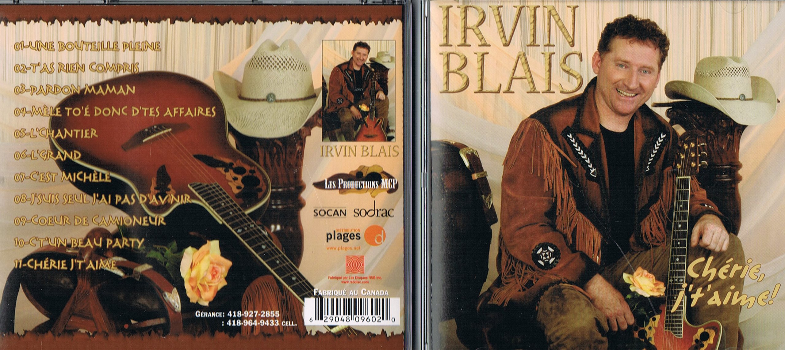 BLAIS;IRVIN - CHERIE J T AIME [Audio CD] BLAIS;IRVIN
