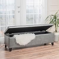 Vista 25 de Banco otomano con espacio para almacenamiento., Marrón