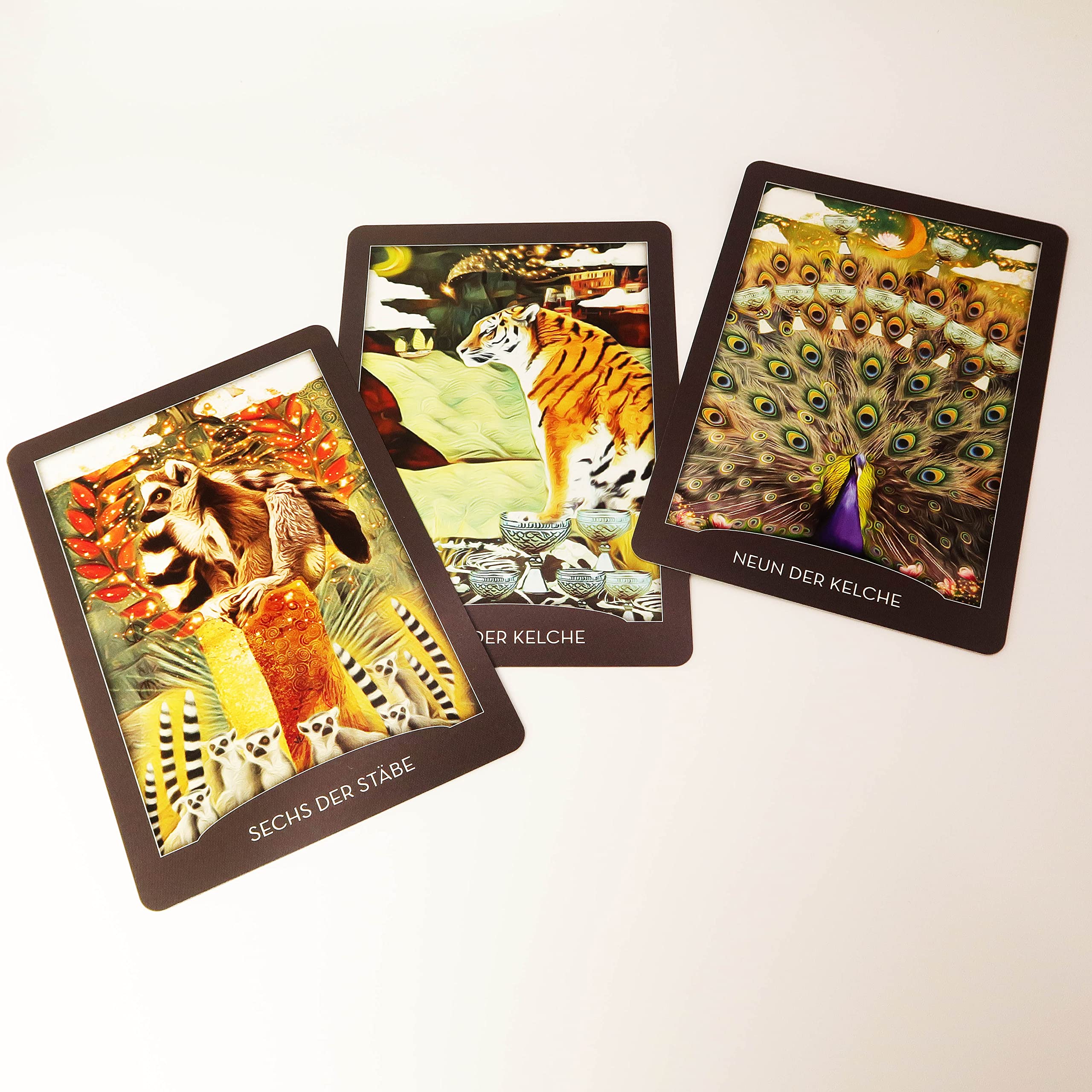 Wächter der Nacht Tarot: 78 Tarotkarten (Krafttiere Tarot, Fledermaus, Elster, Biene...)