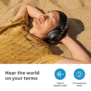Sennheiser ACCENTUM Plus - Wireless Bluetooth Headphones, Quick-Charge Feature, 50-Hr Battery Playtime, Adaptive Hybrid ANC, White