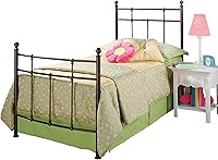 Vista 2 de Hillsdale Furniture Providence - Juego de cama con rieles, tamaño individual, bronce antiguo