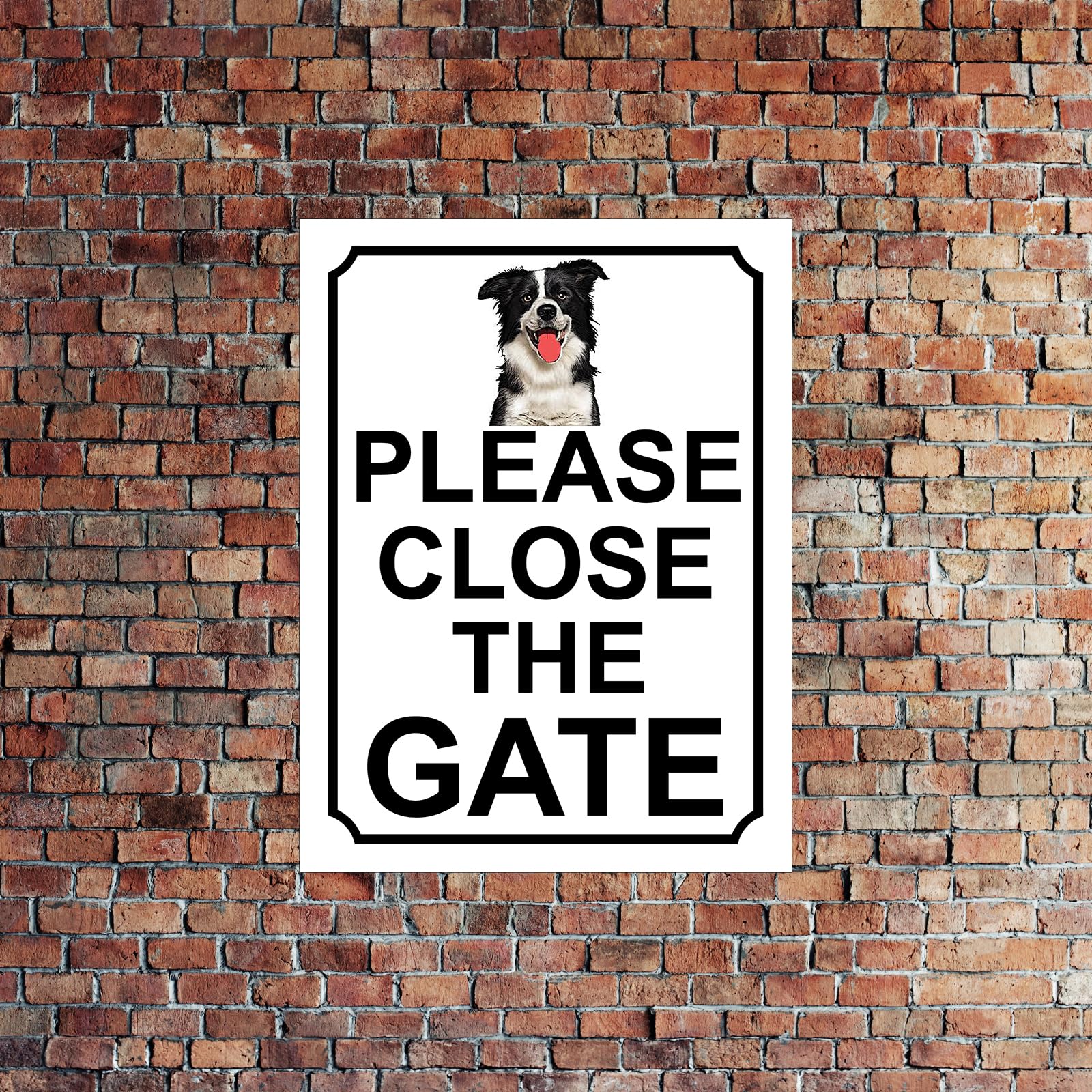 PLEASE CLOSE THE GATE COLLIE DOG THEME METAL SIGN 267MM X 200MM (33H1L) LARGE 10" X 8", Mixed - Image 4