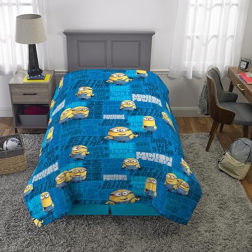 Miniatura 4 de Minions The Rise Of Gru, Ropa de cama para niños Edredón de microfibra suave, individual, por Franco