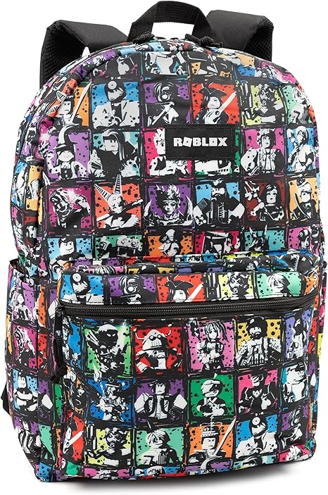 Roblox Backpack For Boys Kids Video Game Characters Black School AC UX466 