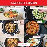 Moulinex Cookeo Touch Wifi Multicuiseur intelligent, Cuve 6 L, Haute pression, Guide pas à pas, 250 recettes intégrées, Application Moulinex CE902800, Noir - 8