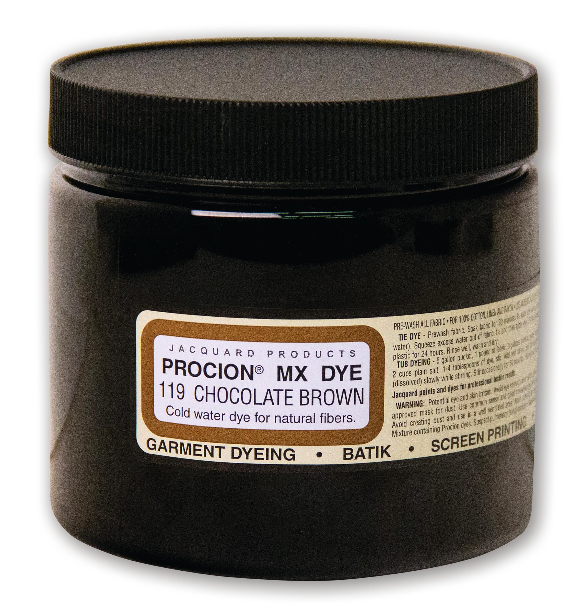 Teinture Procion MX Chocolate Brown Jacquard grand format 8Oz longue durée