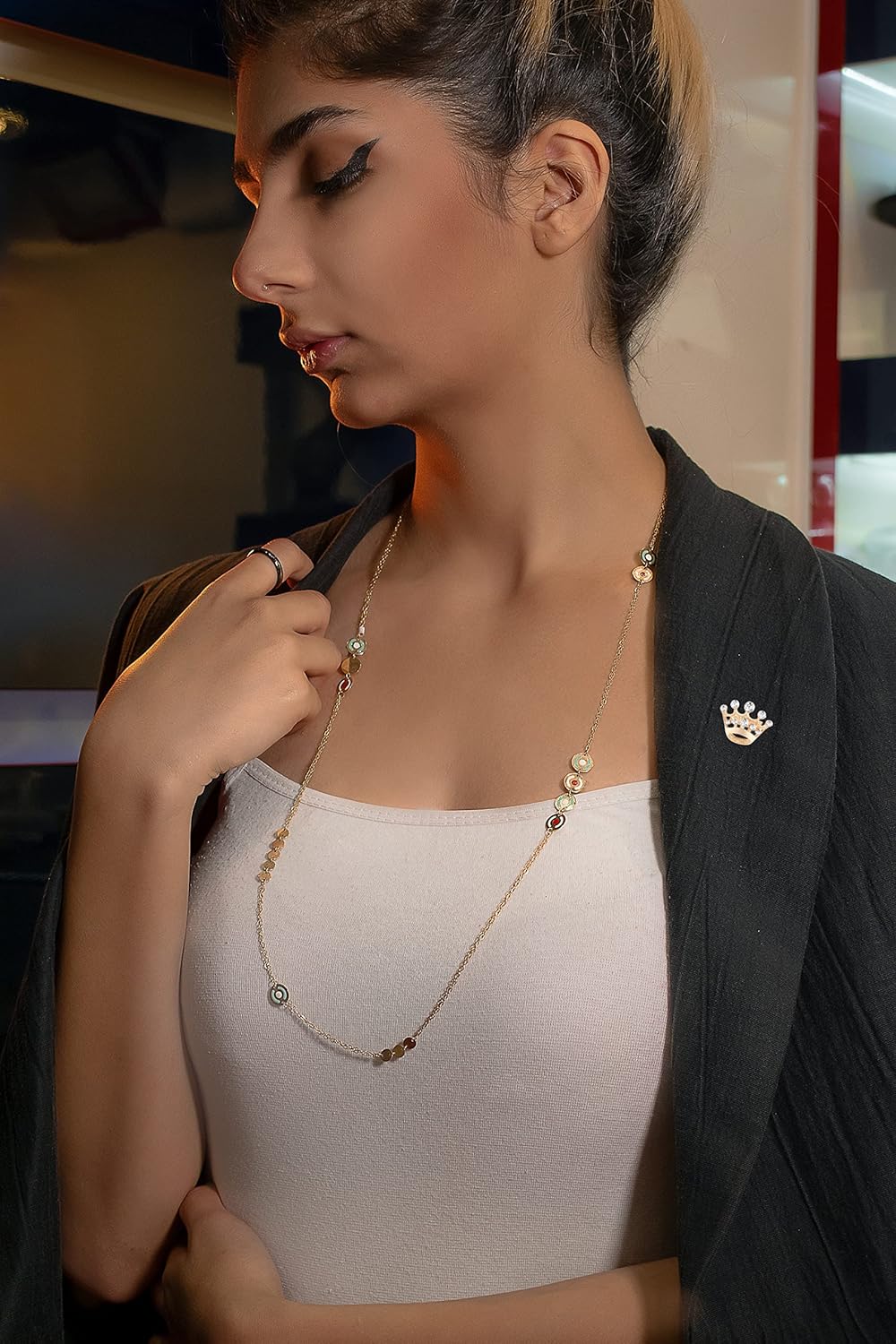 Small Crown Brooch pins for women fashion Rhinestone Gold-plated-color Silver-plated-color Crown Brooch for men - Image 6