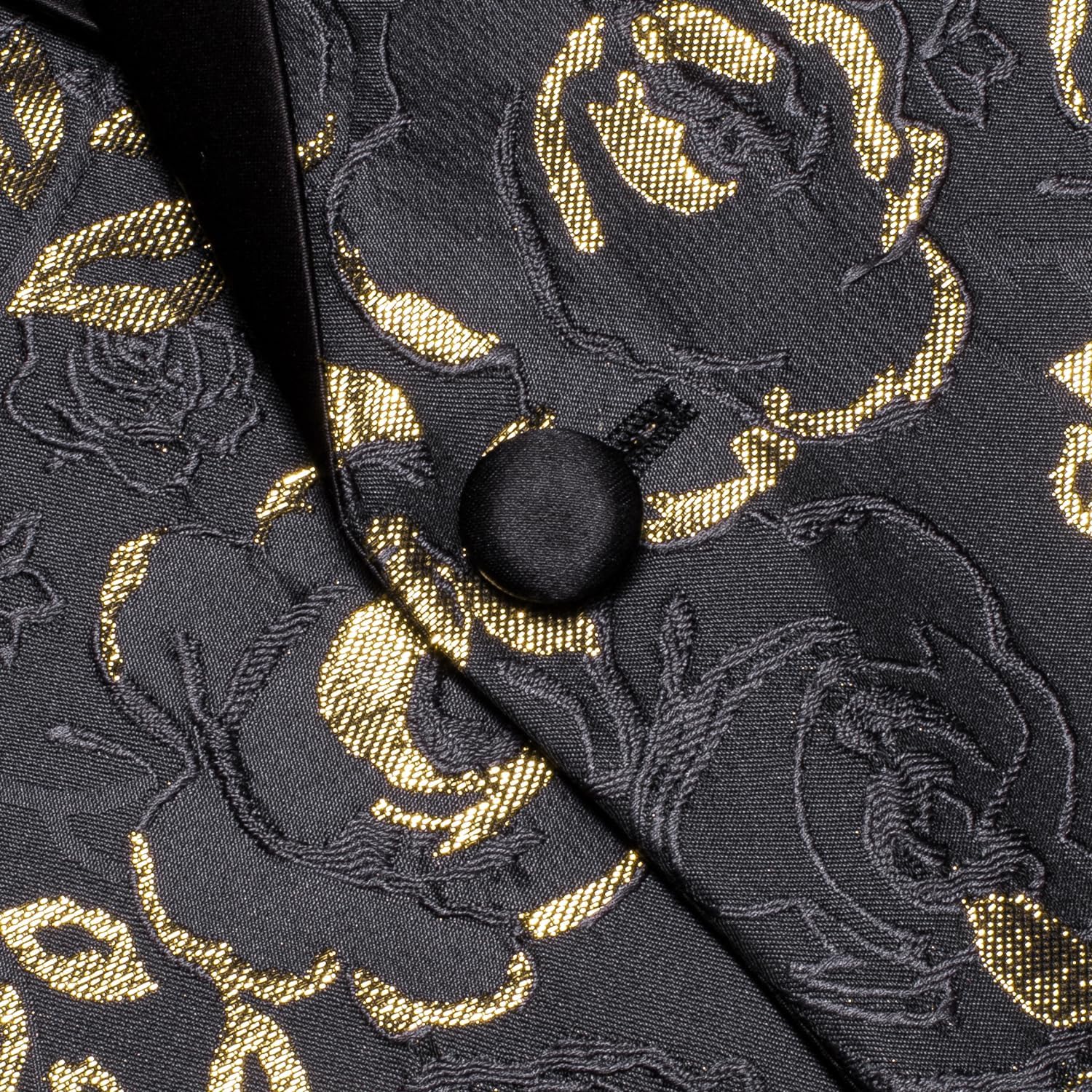 Hi-Tie Stylish Men Suit Jacket Blazer Shawl Lapel One Button Slim Fit Long Sleeve Jacket Tuxedo Party Dinner - Image 5