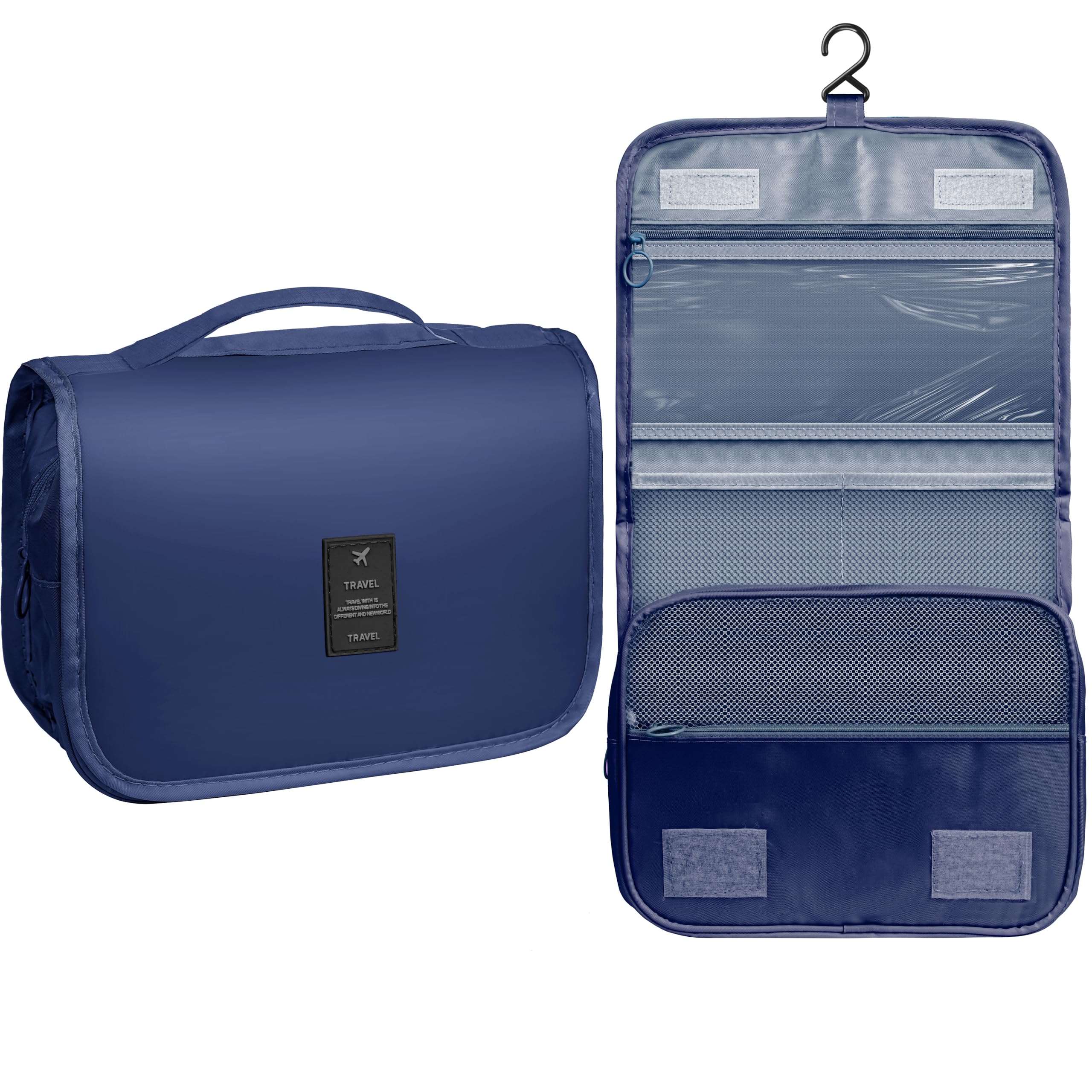 YEMEDA Toiletry Bag Travel Bag with Hanging Hook, Waterproof Capacity Hanging Multifunctional Makeup Bag for Toiletries, Portable Cosmetic Bag Travel