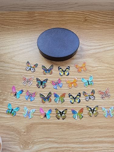 Miniatura 3 de Escultura de escritorio de mariposas para oficina y alivio del estrés 22 mariposas