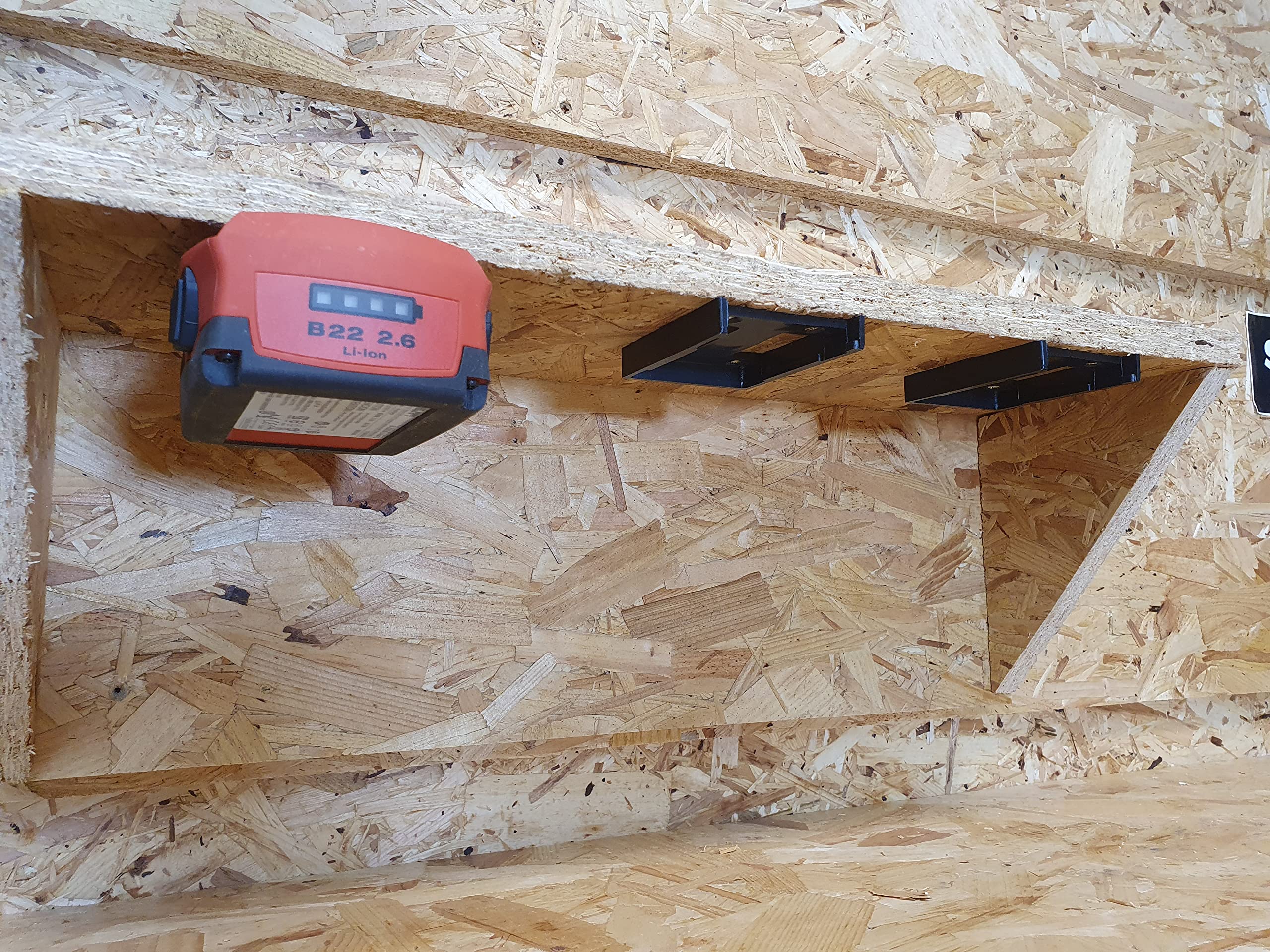 StealthMounts Supporti Batteria Neri Per Hilti 22V, Set Da 5, Made In UK