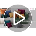 Image of HOKIPO Velvet Cushion Cover 22 Inch x 22 Inch, Cream, Pack of 2 (IN-579-CRM-22IN*2)