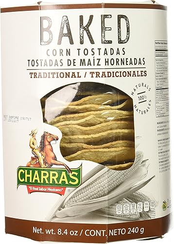 Charras Tostadas horneadas, naturales, 8.5 onzas (paquete de 8)