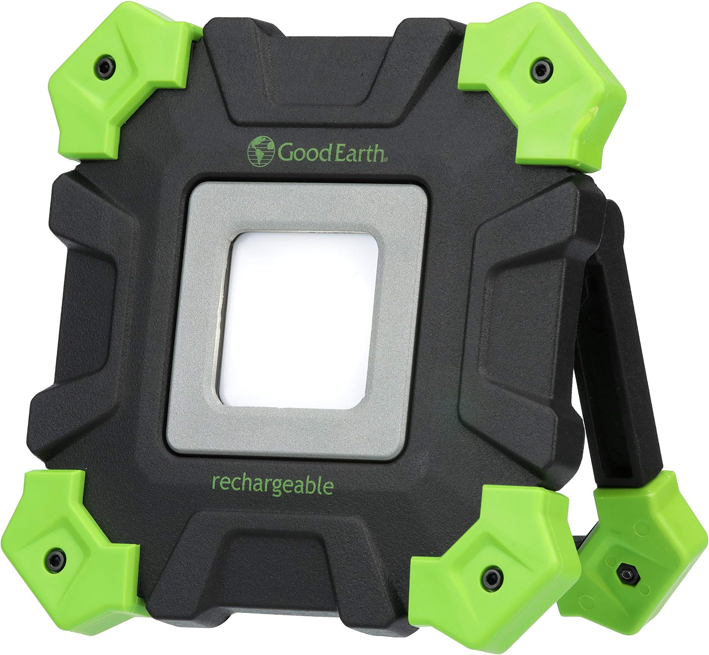 Good Earth Lighting Rechargeable Multi Function LED Work Light - Portable - 4 Light Settings - Magnetic - Water Resistant - Green/Black