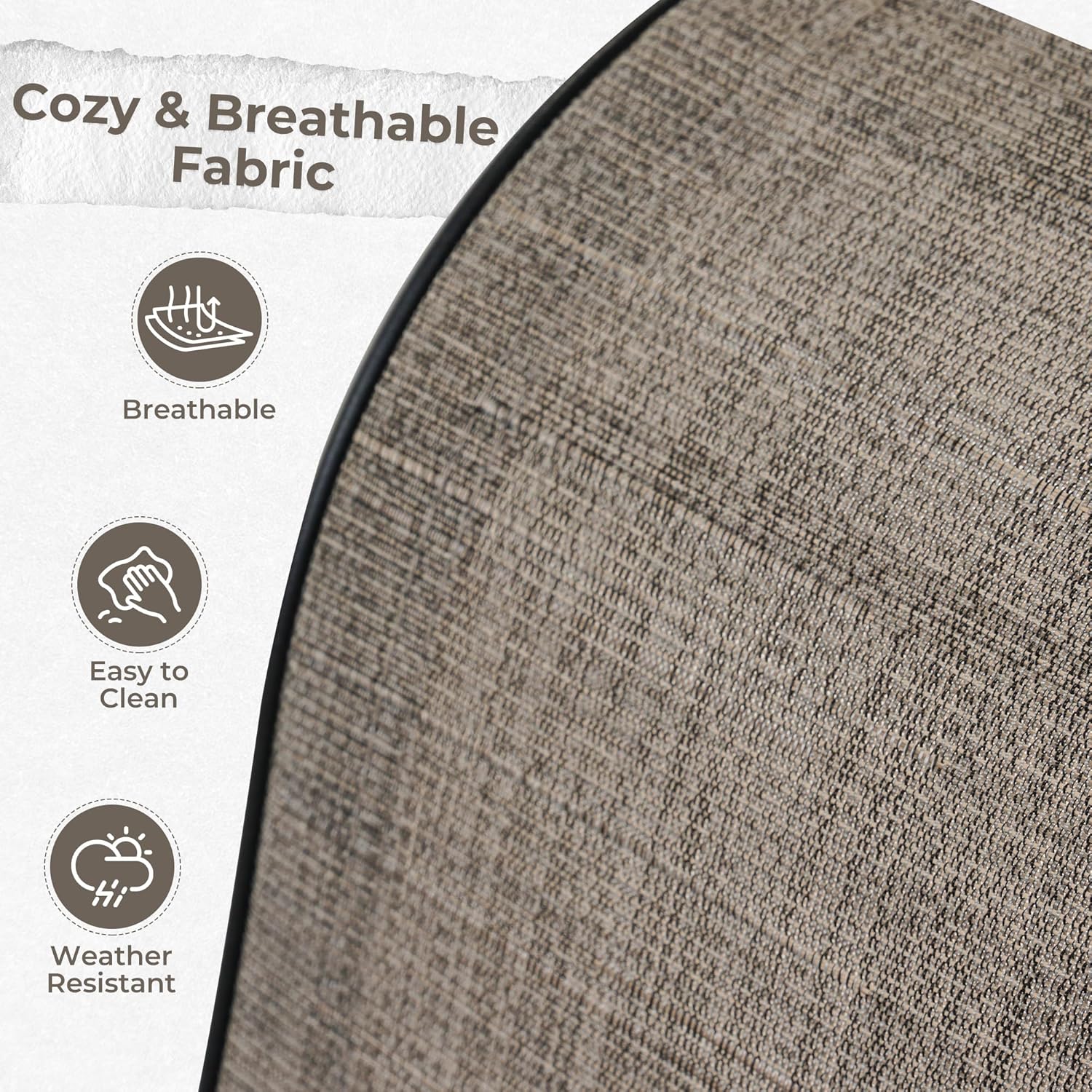 Grand Patio Outdoor Swivel Dining Chairs Set of 2, 360 Degree Mesh Sling Rocker Sets for Deck, Garden Backyard, Mixed Coffee