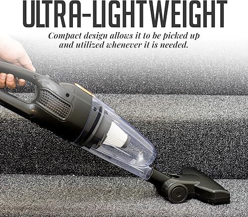 Miniatura 5 de OVENTE Aspiradora de palo con cable, aspiradora de mano eléctrica ligera 3 en 1 sin bolsa con motor de 400 W y potente succión para el hogar, suelos