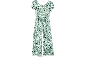 Fairebelle Girls Wide Leg Smocked Bodice Jumpsuit