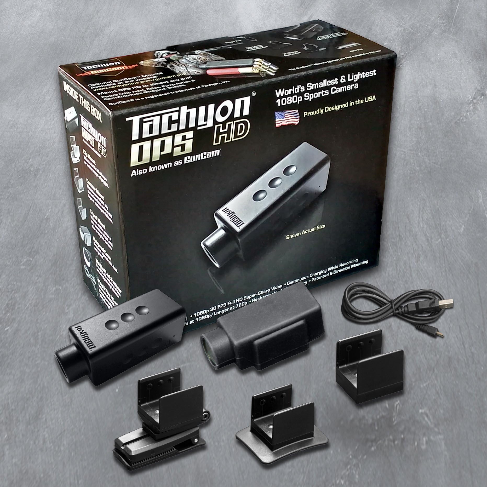 TACHYON OPS Full-HD 1080p helmet camera