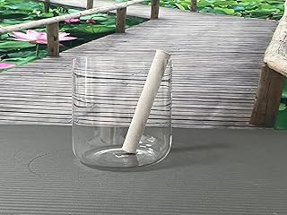 Clear G Tone Throat Chakra Quartz Crystal Singing Bowl 6 inch