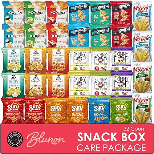 Paquete variado de snacks para adultos - Paquete de botanas saludables - Surtido al por mayor (paquete de 34)