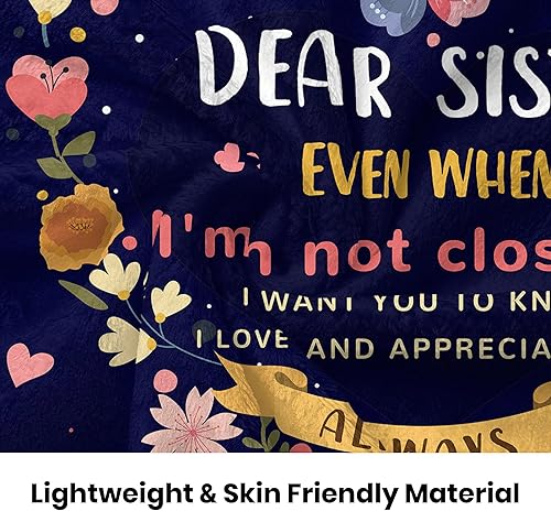 Miniatura 4 de Manta de regalo para hermana, regalos para hermanas de hermanas, regalos de cumpleaños y San Valentín, manta de 60 x 50 pulgadas