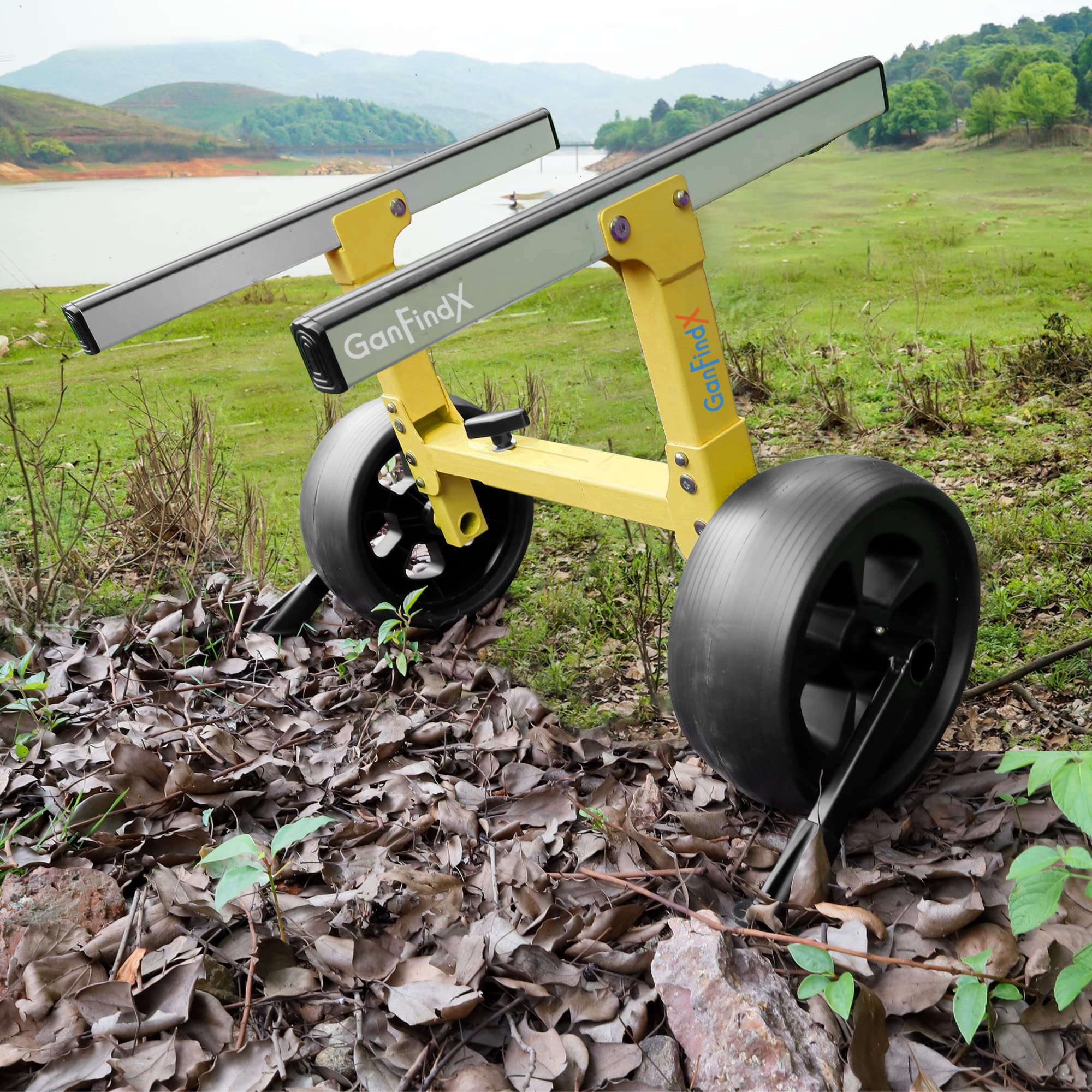 GanFindX HeavyDuty Foldable Kayak Cart Dolly w/Flat