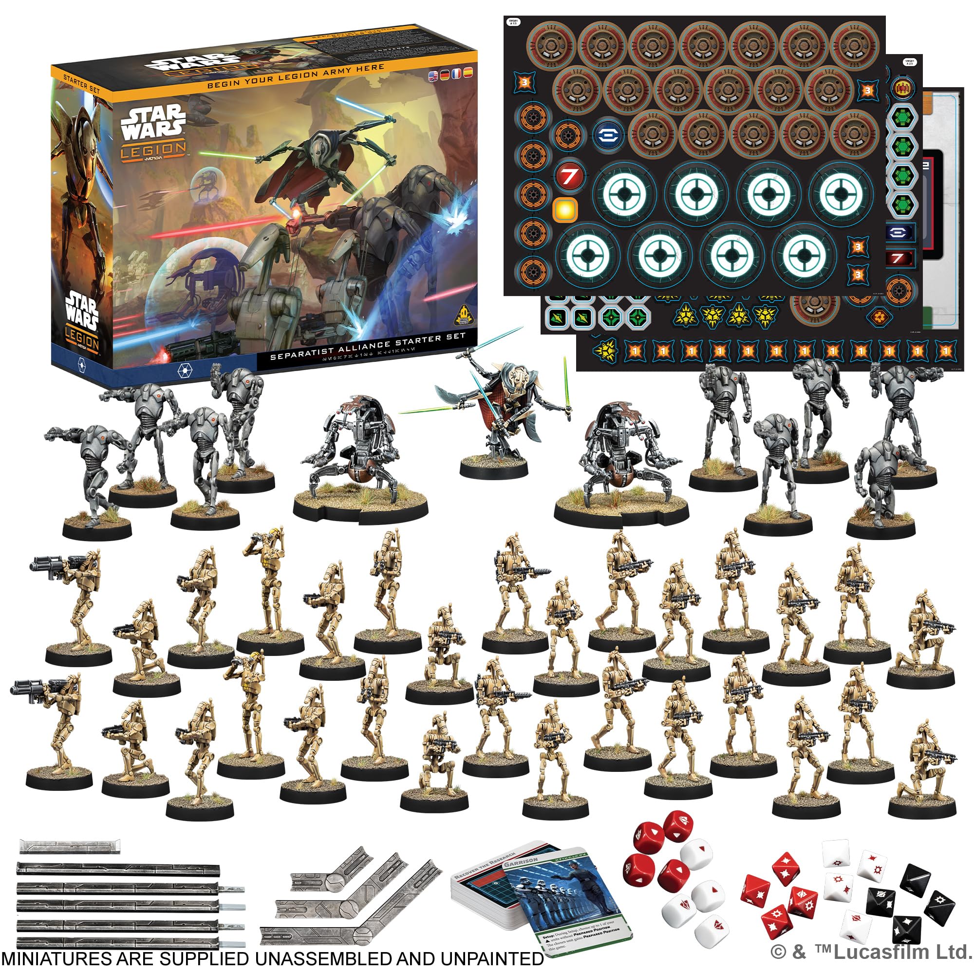 asmodee, Star Wars: Legion – Separatist Alliance zestaw startowy (Separatistenallianz-Starterset), Atomic Mass Games, tablet, dla 2 graczy, 14+ lata, 120-180 minut, niemiecki, wielojęzyczny
