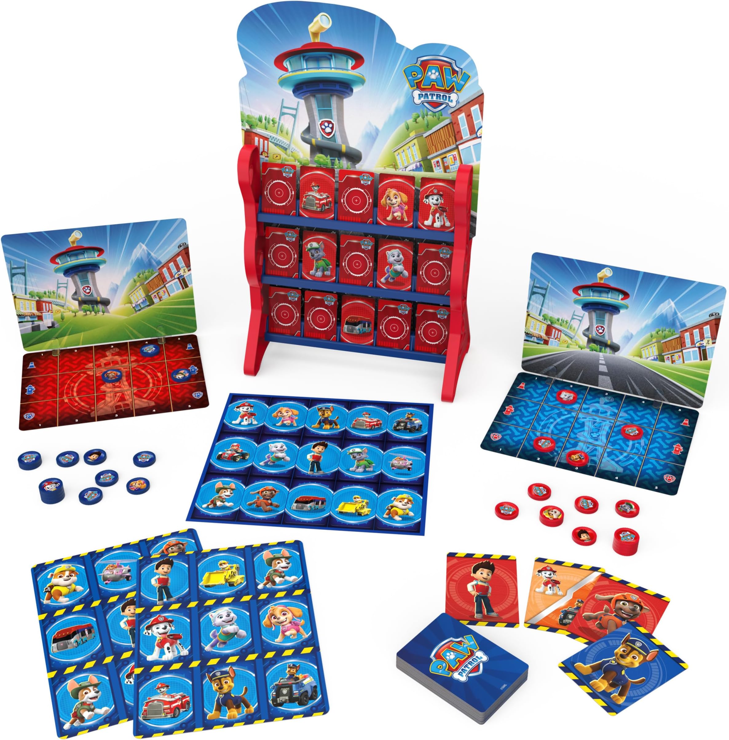 PAW Patrol, Games HQ Board Games for Kids Checkers Tic Tac Toe Memory Match Bingo Go Fish Card Games PAW Patrol Toys, for Preschoolers Ages 4 and up