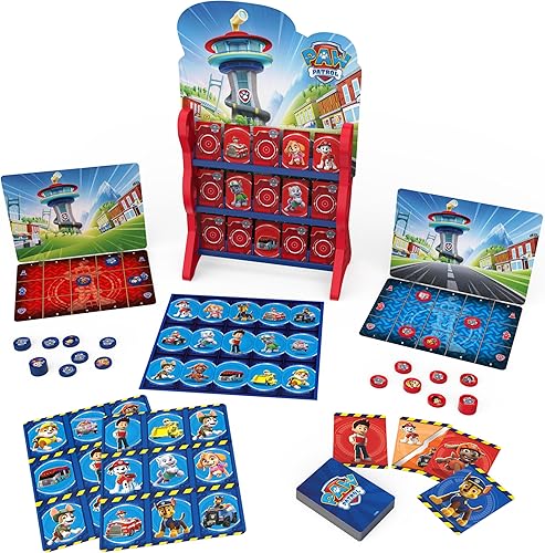 Miniatura 1 de Patrulla Canina, juegos de mesa HQ para niños, damas Tic Tac Toe Memory Match Bingo Go Fish Card Games PAW Patrol Toys, para preescolares a partir