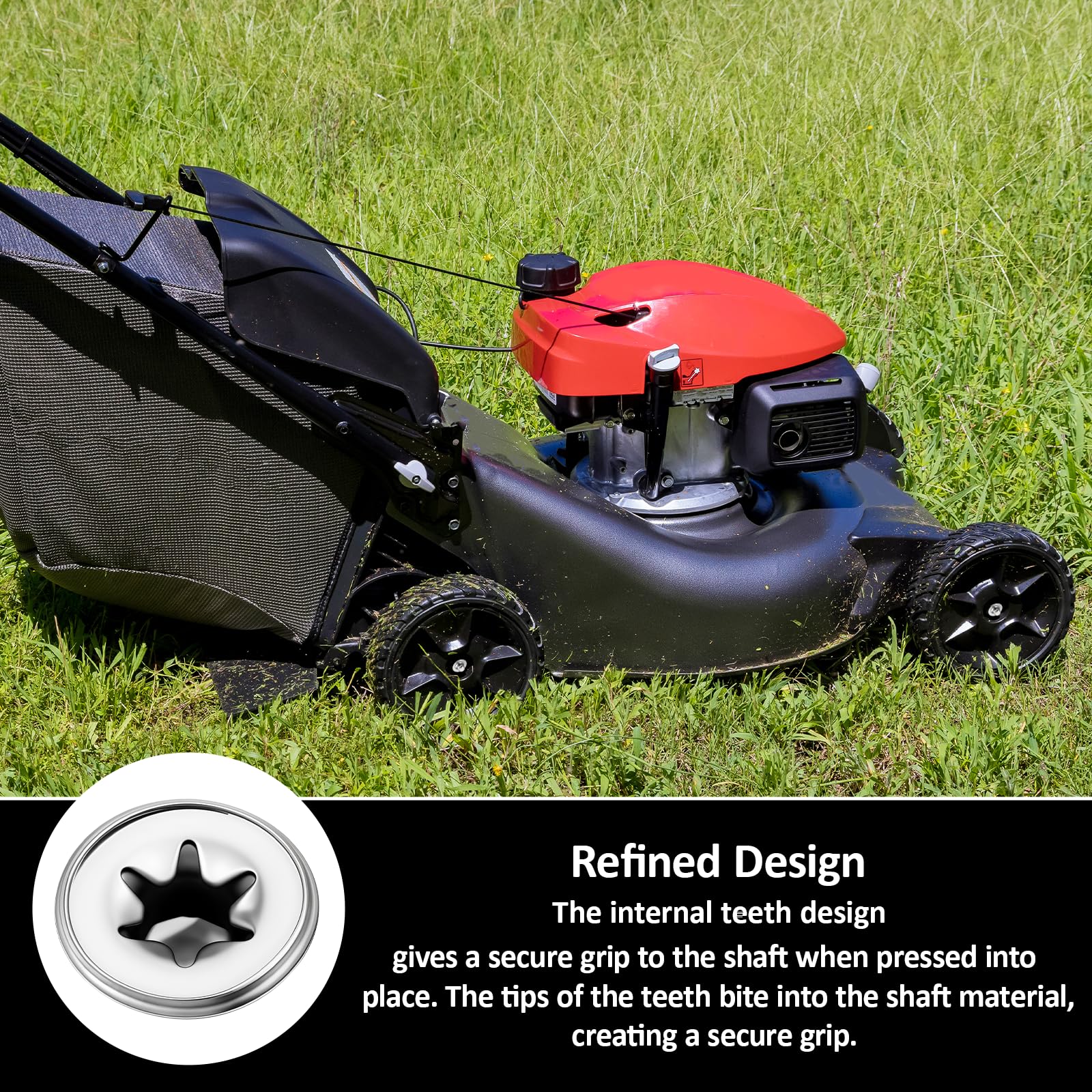 Push Nut Caps - 8 Pack 1/4" Axle Nuts -6 Push Nut Caps - 8 Pack 1/4" Axle Nuts -6