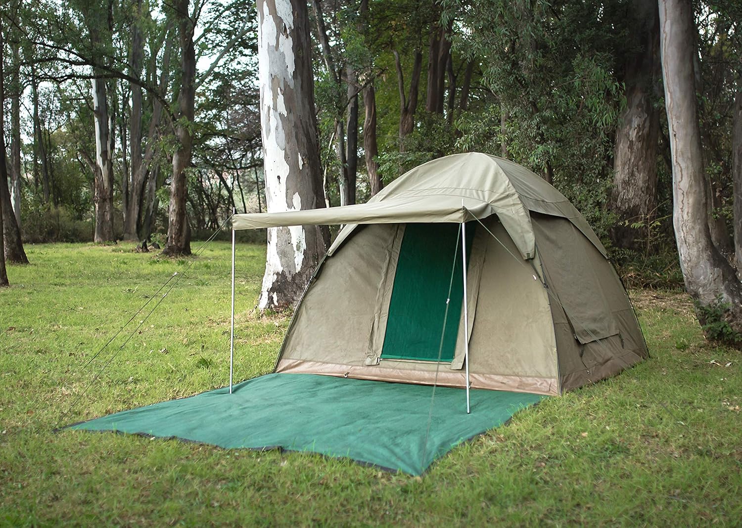 Alpha Kilo 4000 Canvas 6 Person Bow Tent, Camping Tent and Outfitter Tent with Waterproof and fire Retardant Ripstop Canvas.