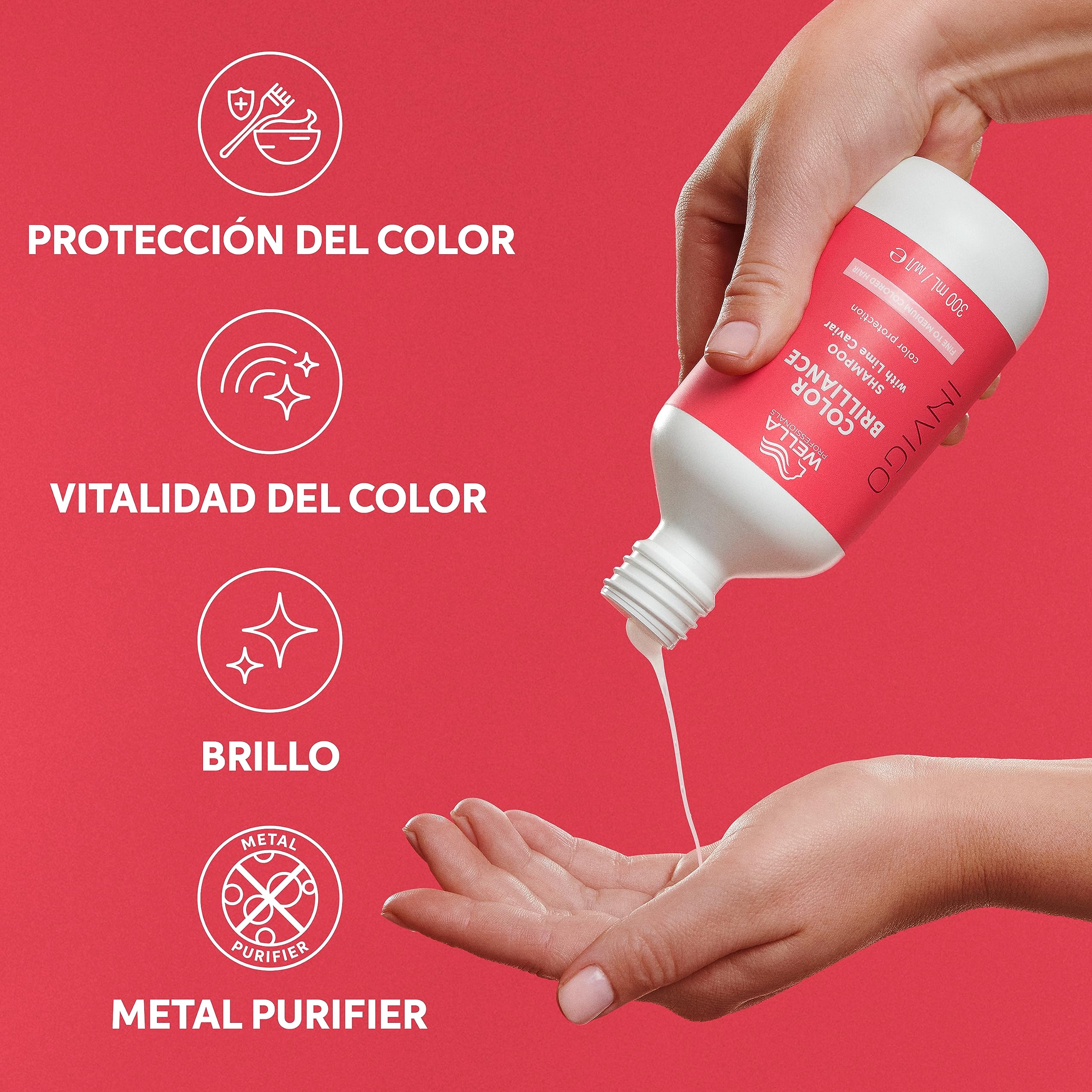 Wella Professionals INVIGO COLOR BRILLIANCE - Champú - Protege y mantiene el color intenso - Brillo y suavidad - Cabello fino y normal