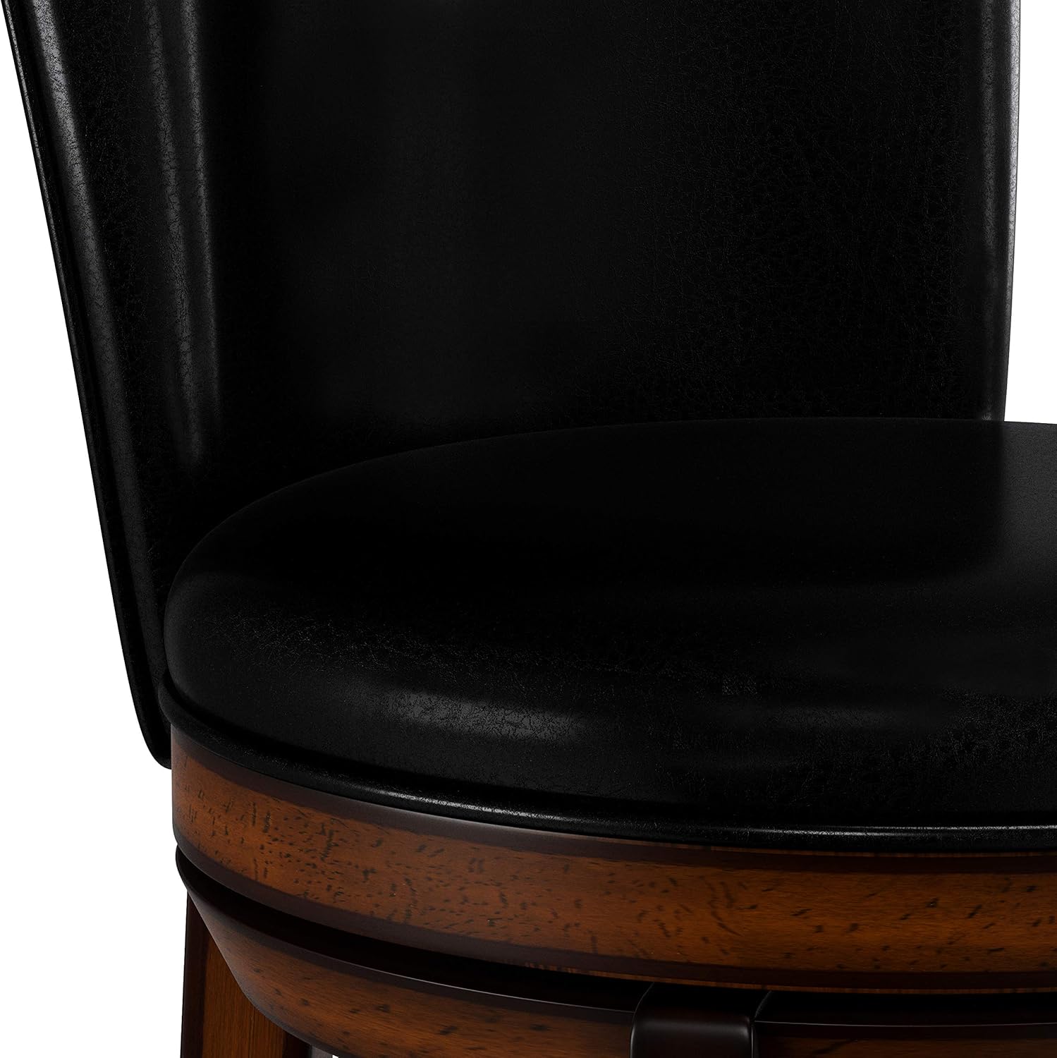 Hillsdale Victoria Wood Bar Height Swivel Stool, Dark Chestnut