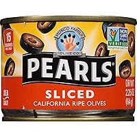 Vista 3 de Pearls Aceitunas negras maduras en rodajas, (1) lata de 2.25 onzas