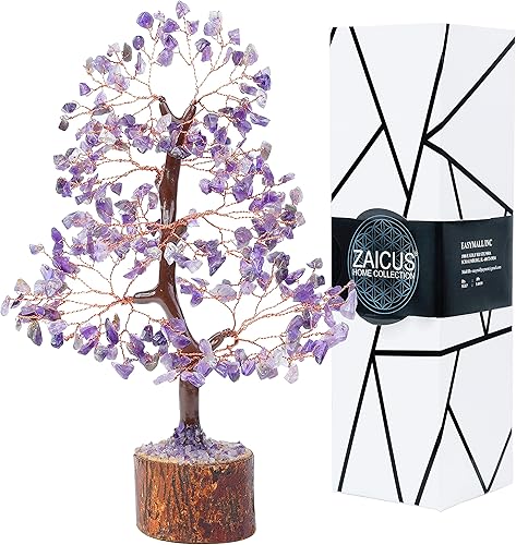 Miniatura 7 de Árbol bonsái de cristal de amatista para habitación de Feng Shui, decoración de oficina, regalos de inauguración de la casa, regalos de cumpleaños