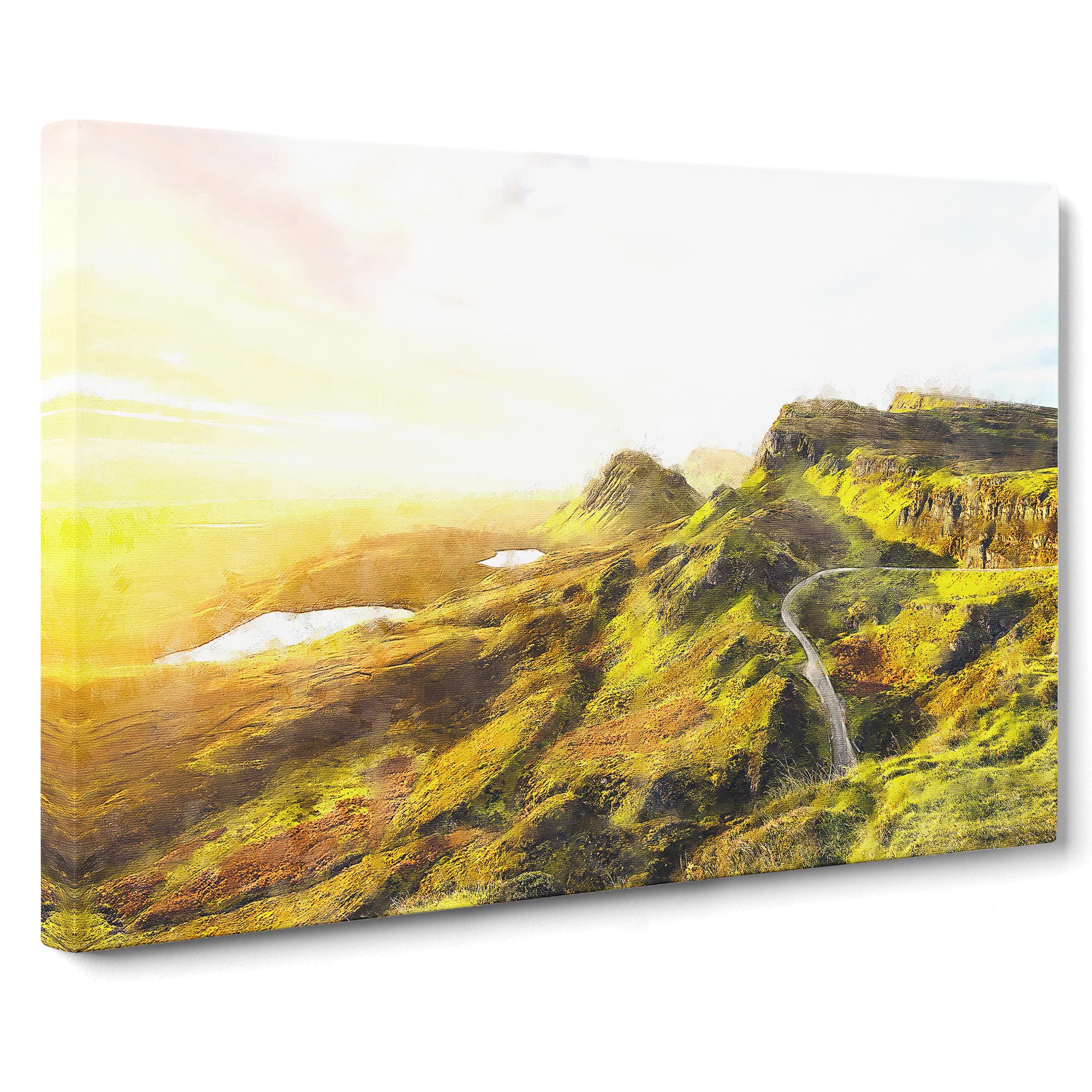 Road Through The Isle Of Skye In Scotland Canvas Print, Mixed, 25L x 50W cm