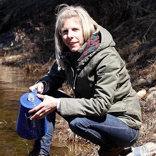 Miniatura 7 de Caldera de camping con revestimiento de esmalte y tapa de vidrio para mochileros, camping, cocina, sobre estufa y olla hace que 12 tazas vienen con