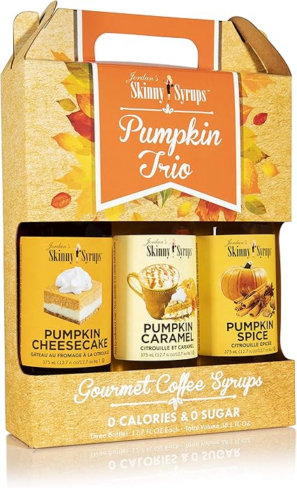 Skinny Syrups Trio Pack Pumpkin Spice Pumpkin Caramel And Pumpkin Cheesecake Amazon Co Uk Grocery