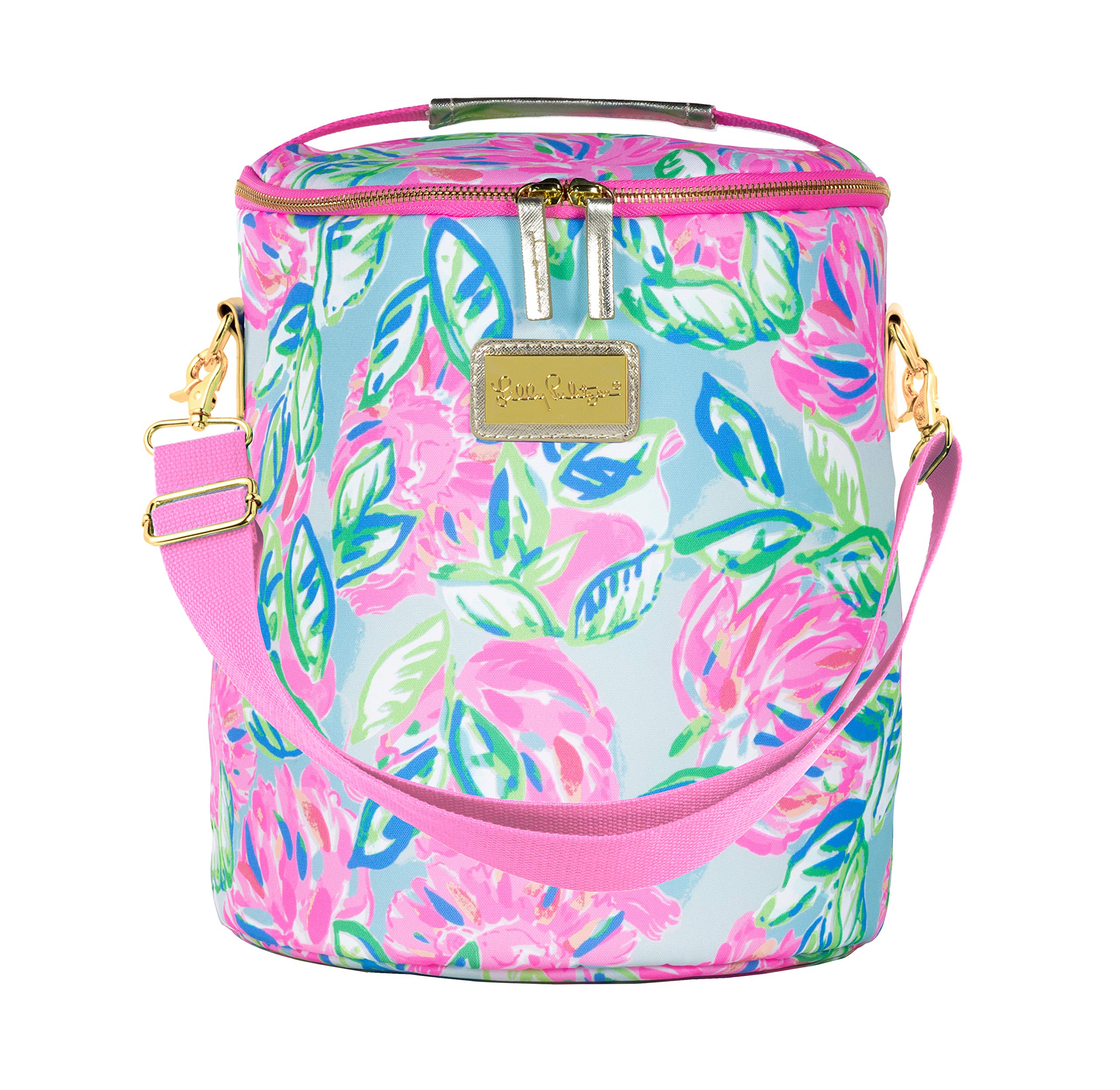 Lilly Pulitzer Insulated Soft Beach Cooler with Adjustable/Removable Strap and Double Zipper Close