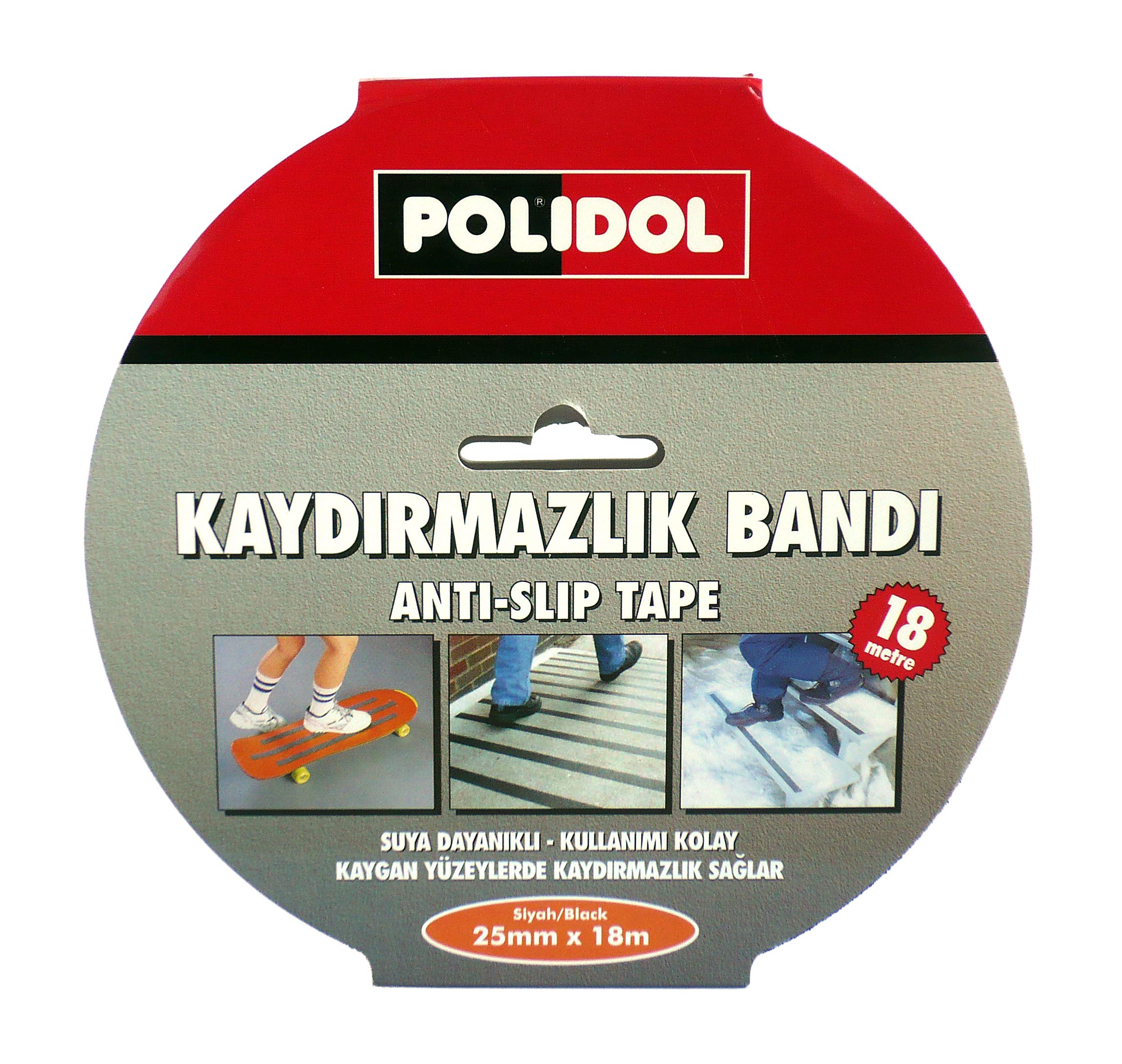 Zemin Kaydırmazlık Bantı 25 mm x 18,3 m Siyah