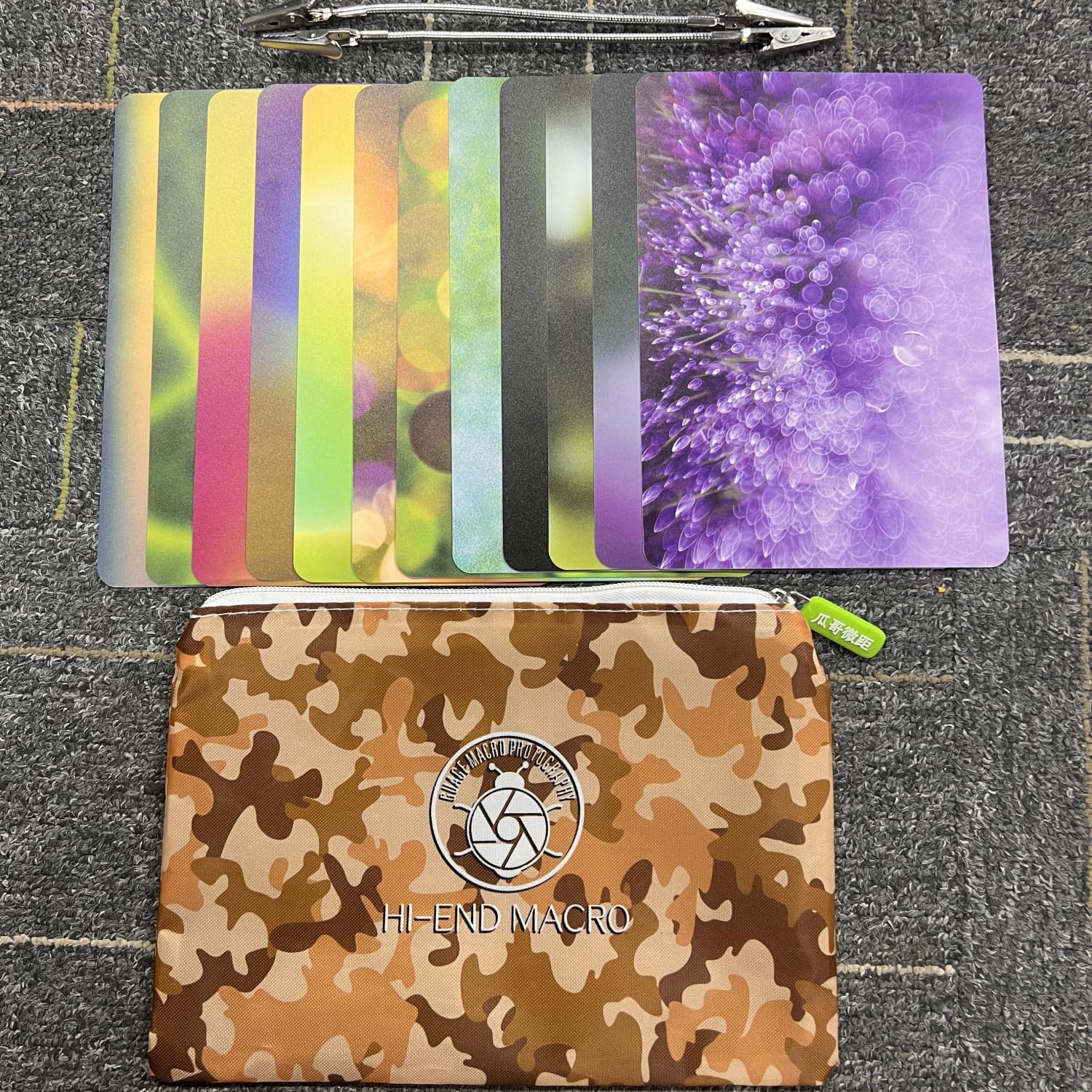 Lot de 12 cartes de fond pour photographie macro, 24 couleurs (21 x 15 cm), matériau absorbant la lumière, fond flou écologique pour macro photographie (tailles A5N, 12 pièces, 24 couleurs)