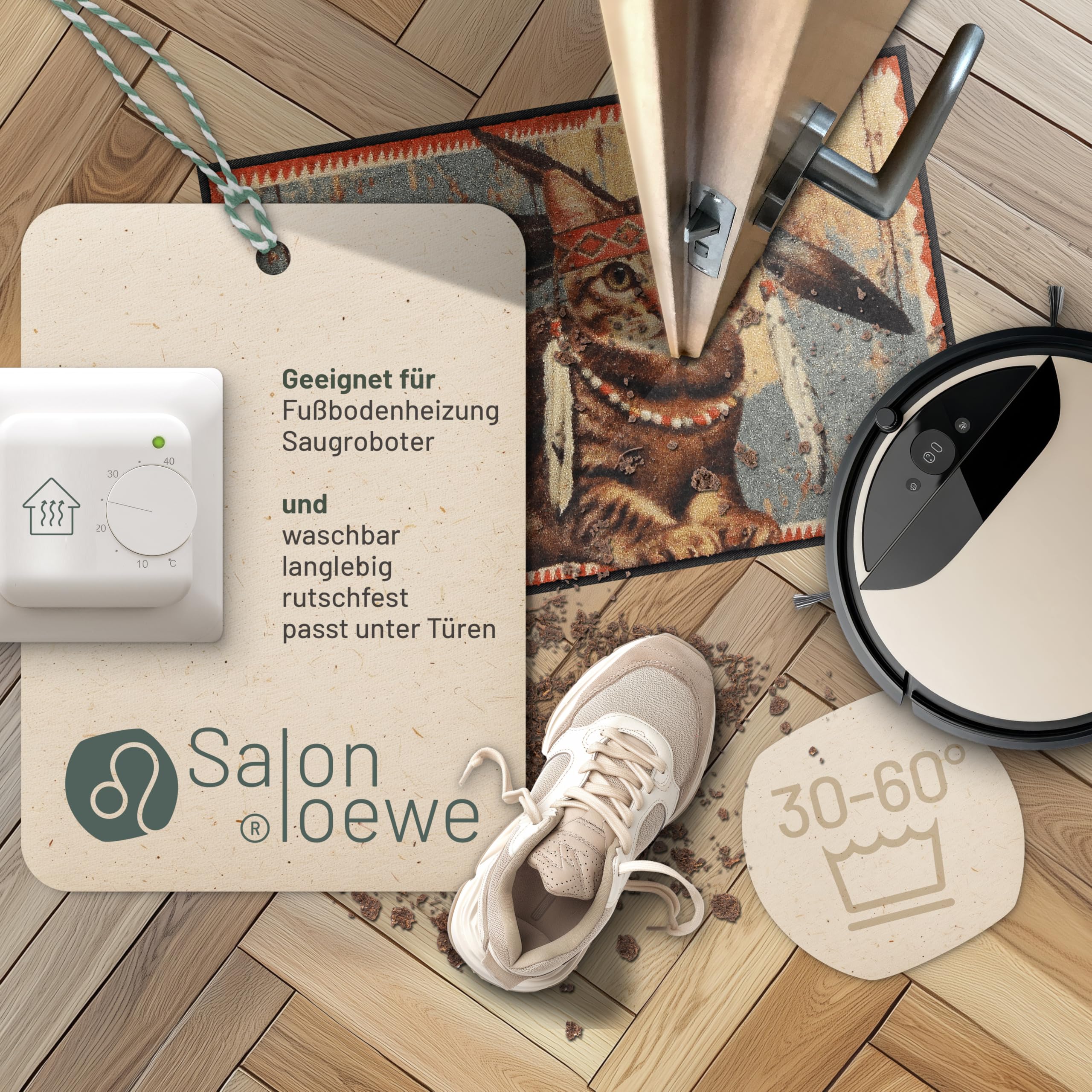 Salonloewe Fussmatte Lakota I Schmutzfangmatte & Fußabtreter für Innen 50 x 75 cm