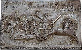 Bas relief Triumph of Achilles Hector Body Cast Stone Greek Sculpture Wall Decor