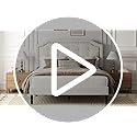 Queen Size Bed Frame, Queen Size Platform Bed Frame with Upholstered Button Tufted Headboard, Strong Wood Slats, No Box Spring Needed, Mattress Foundation, Easy Assembly Beige - Image 8