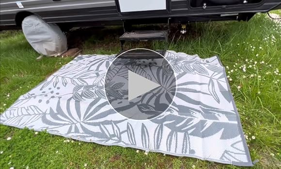 Anidaroel 8x10ft Ombre Outdoor Rug For Patios Clearance, Waterproof Camping Rug For Outside RV, Plastic Straw Outside Rugs, Large Outdoor Area Rug For Garden, Camper(Yellow&Green,8'x10 - View #6
